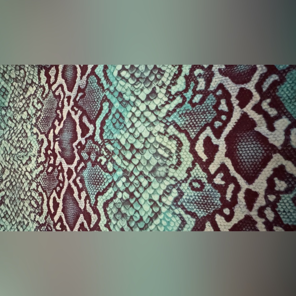 Commando Teal and Navy Snake-Print Long Sleeve Top Rash Guard - Picture 2 of 3
